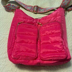 WanderFull Pink QUilted Hand Bag Purse